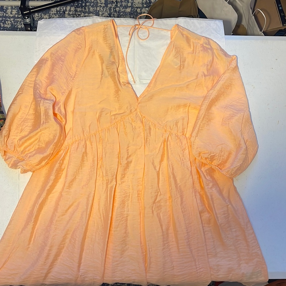Pastel orange dress